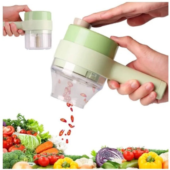 Mini Processador Elétrico cortador e fatiador de legumes